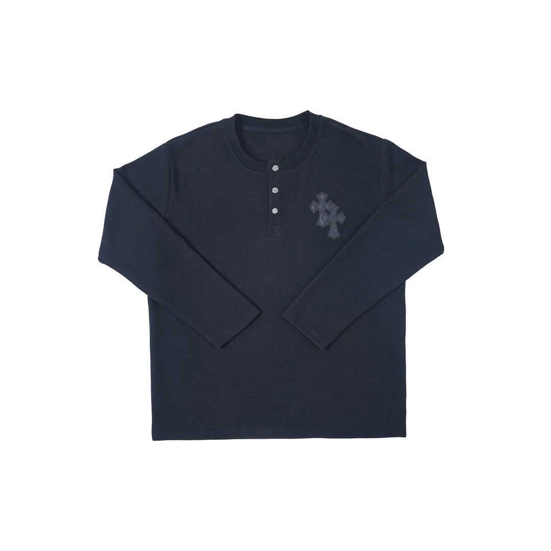 Textured Button Long-Sleeve T-Shirt photo 2
