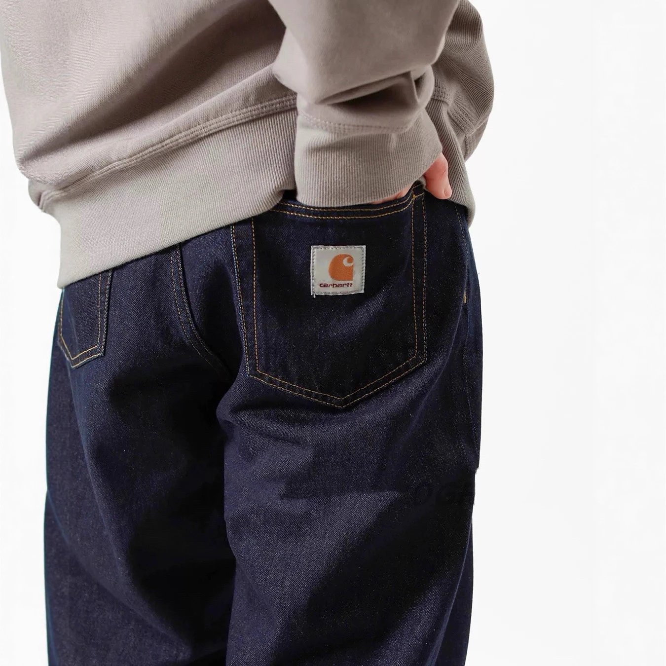 Carhartt WIP Loose Fit Blue Denim Jeans