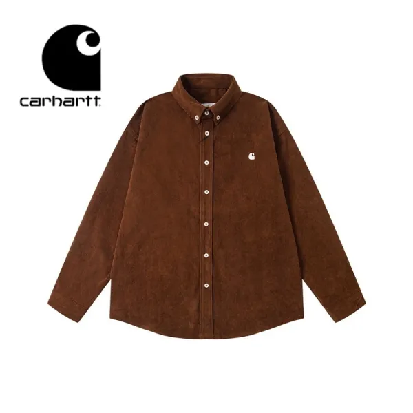 Carhartt Work In Progress Carhartt WIP Corduroy Button-Up Shirt Brown Tops Shirt - 1