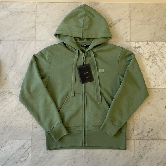 Acne Studios Zip-Up Hooded Sweatshirt