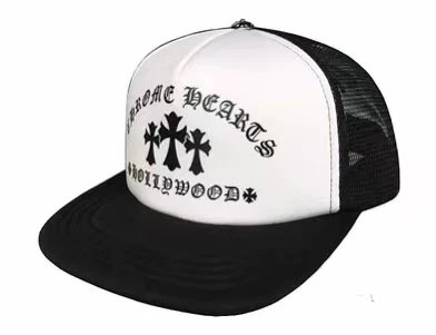 Chrome Hearts Cross Motif White Black Blue Red Trucker Hat