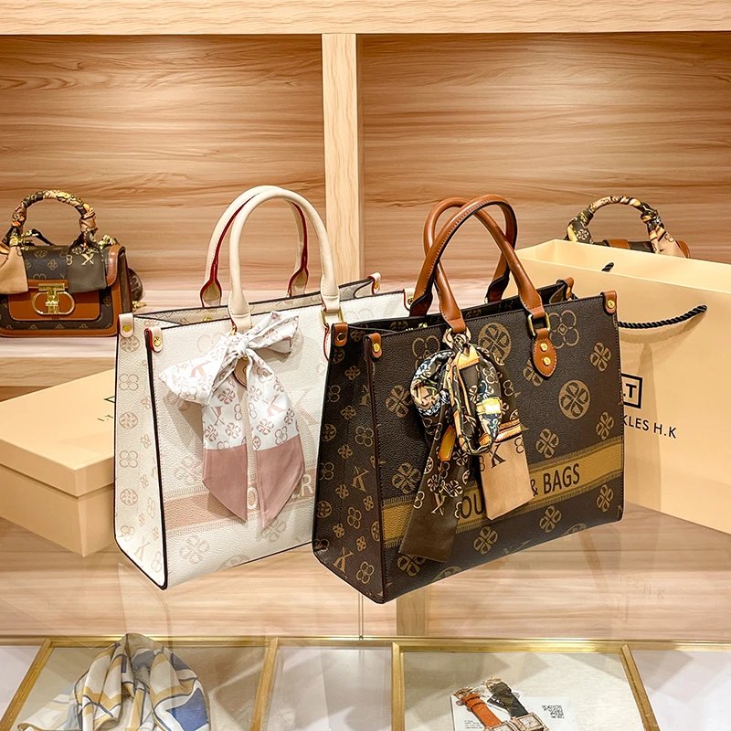 I.T Fankles H.K Brown Monogram Tote Bag