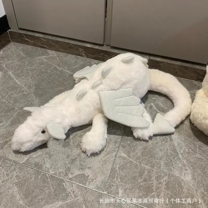 Plush Dragon Stuffed Animal Toy Pastel Pink White Yellow Green Soft Cuddly