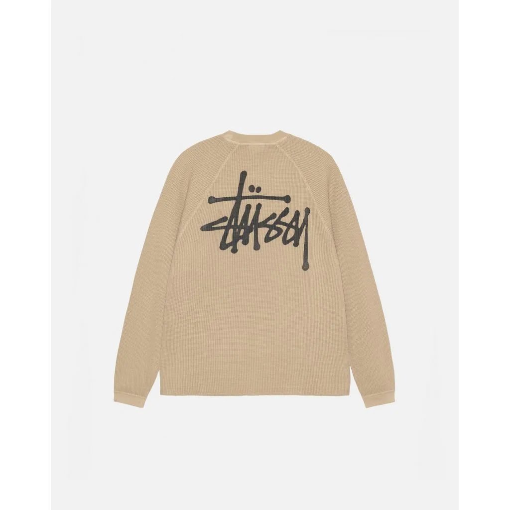Stussy Washed Waffle Knit Crew Neck Sweatshirt photo 5