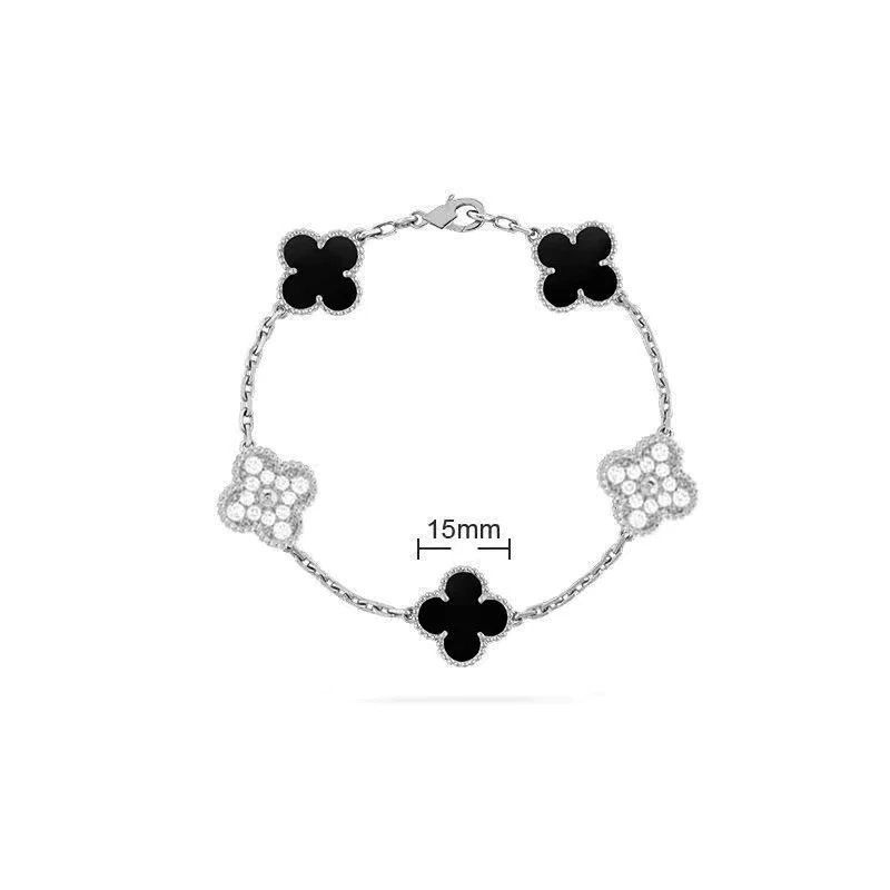 Van Cleef & Arpels Alhambra Bracelet Black Onyx and Diamond White Gold Bracelet Jewelry