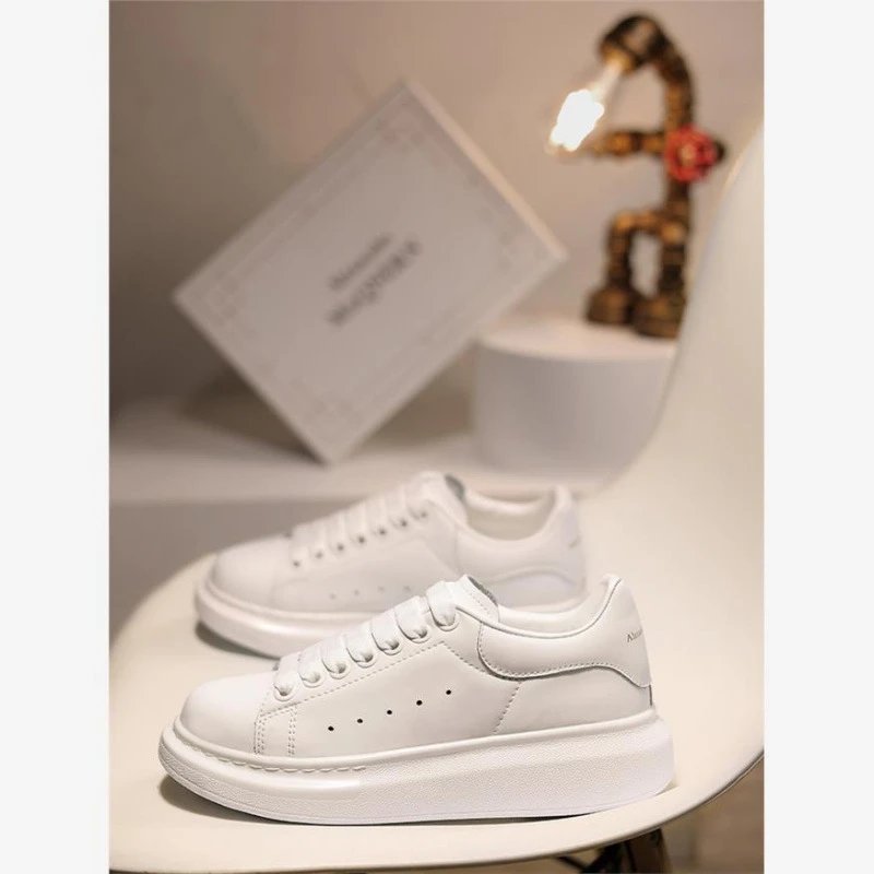 Alexander McQueen White Black Chunky Sole Sneakers