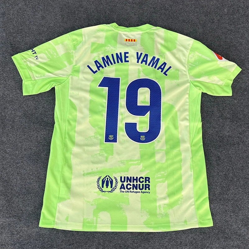 FC Barcelona Lamine Yamal 19 Red Blue Football Jersey
