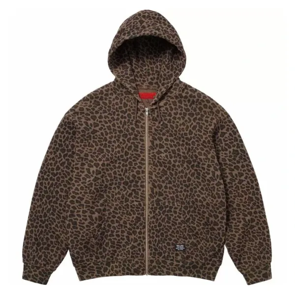 Supreme Waffle Knit Zip-Up Hoodie Black - 4