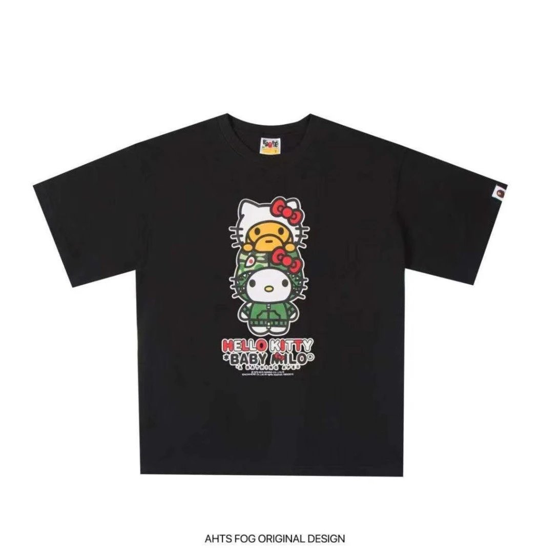 A Bathing Ape Hello Kitty Baby Milo Black Graphic T-Shirt