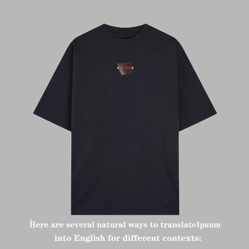 Grey Oversized T-Shirt with Red Patch Logo Casual