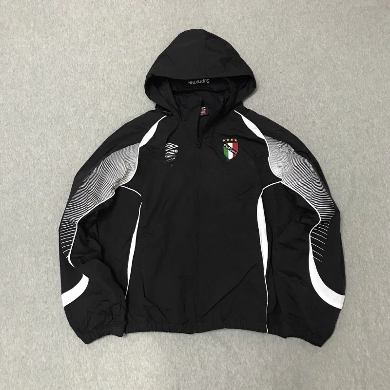 Umbro x FIGC Italy National Team Windbreaker Jacket Black Outerwear.windbreaker