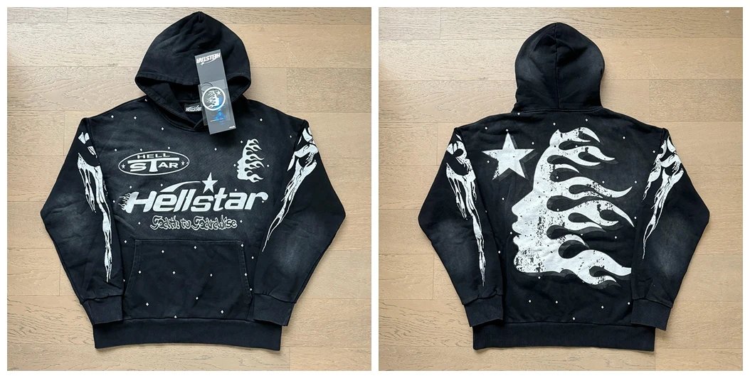 Unisex Casual Distressed Washed Hoodie Sweatshirt photo 3