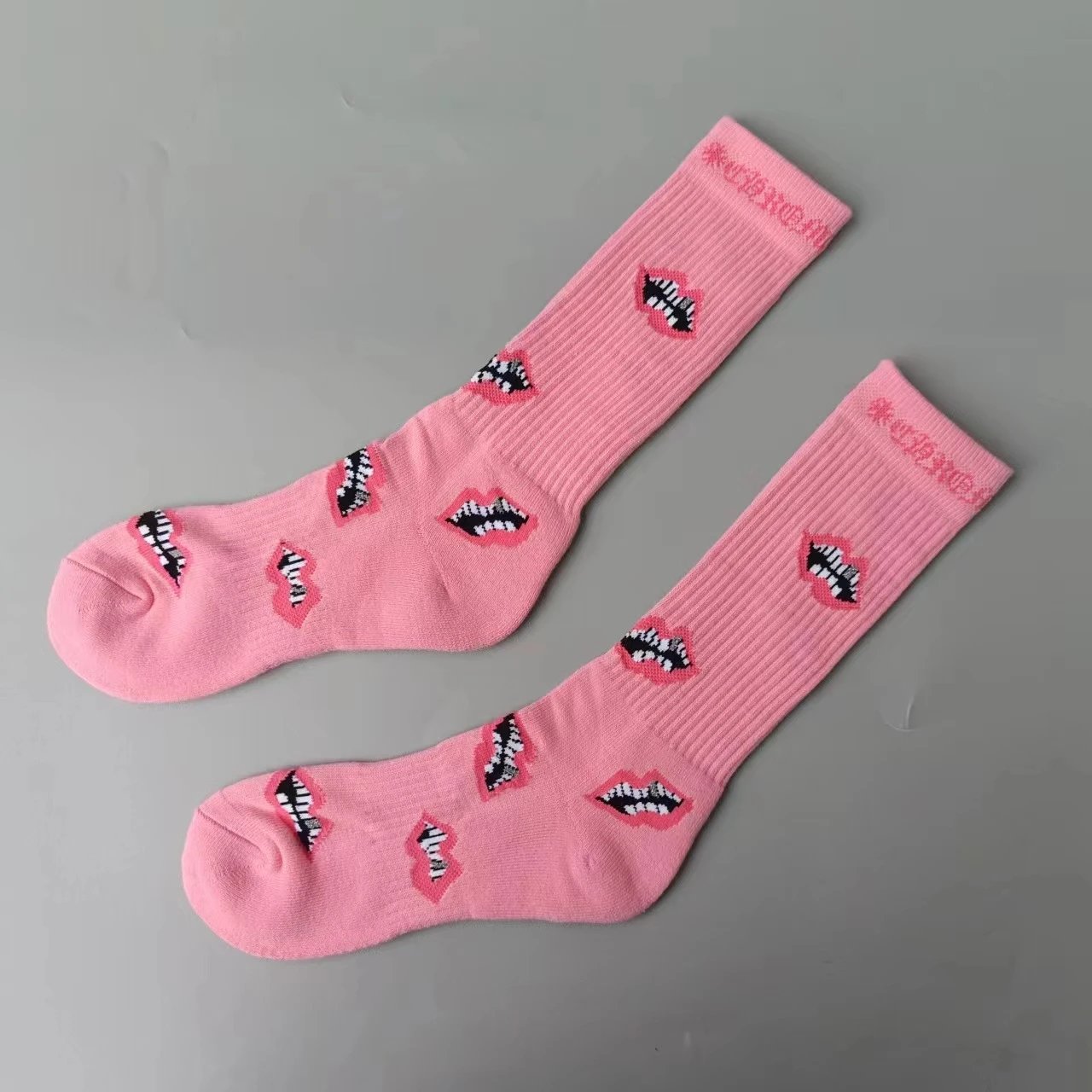 Sanskrit Striped Skull Cotton Socks photo 7