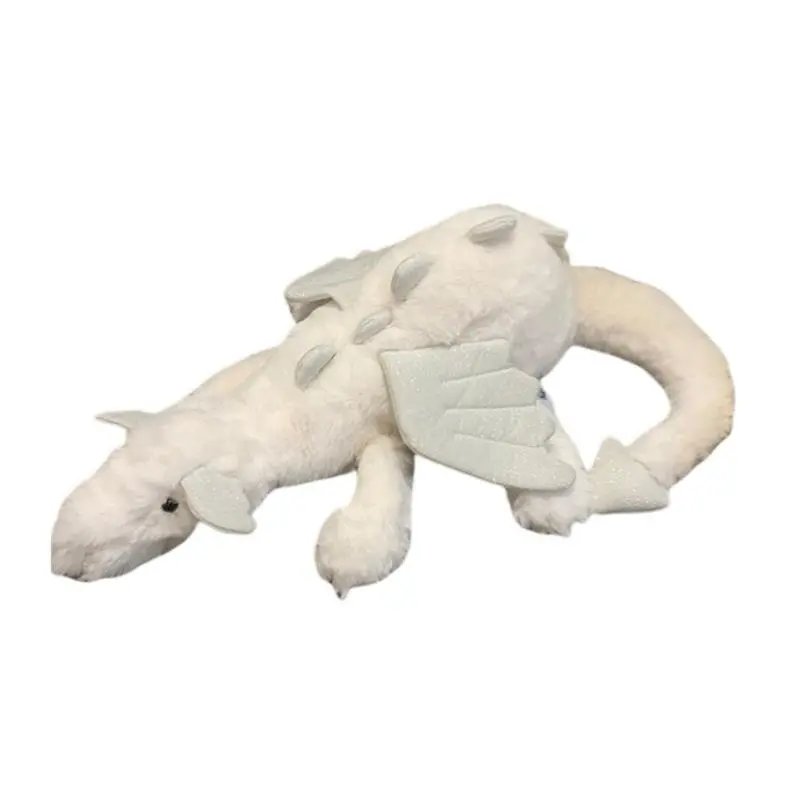 Plush Dragon Stuffed Animal Toy Pastel Pink White Yellow Green Soft Cuddly