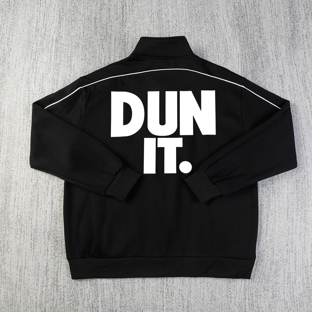 Corteiz Black Script Logo Full Zip Track Jacket
