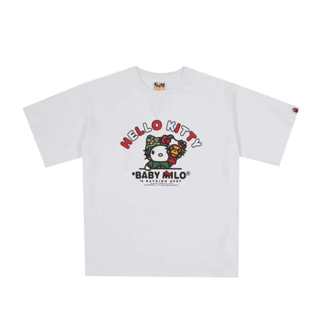 A Bathing Ape Hello Kitty Baby Milo Black Graphic T-Shirt