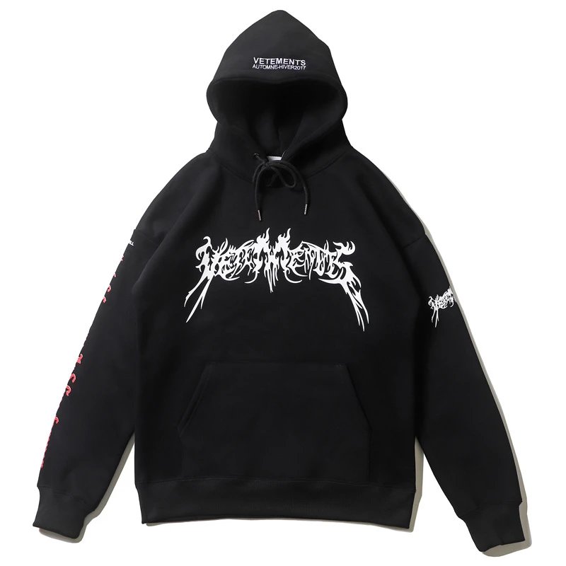 Vetements Total Fucking Darkness Black Graphic Hoodie