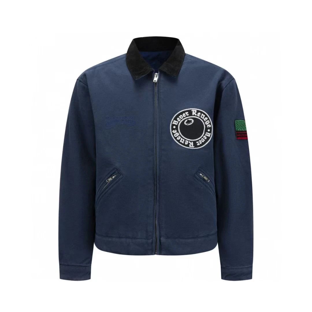 Stussy Hooded Zip-Up Maroon Streetwear Jacket