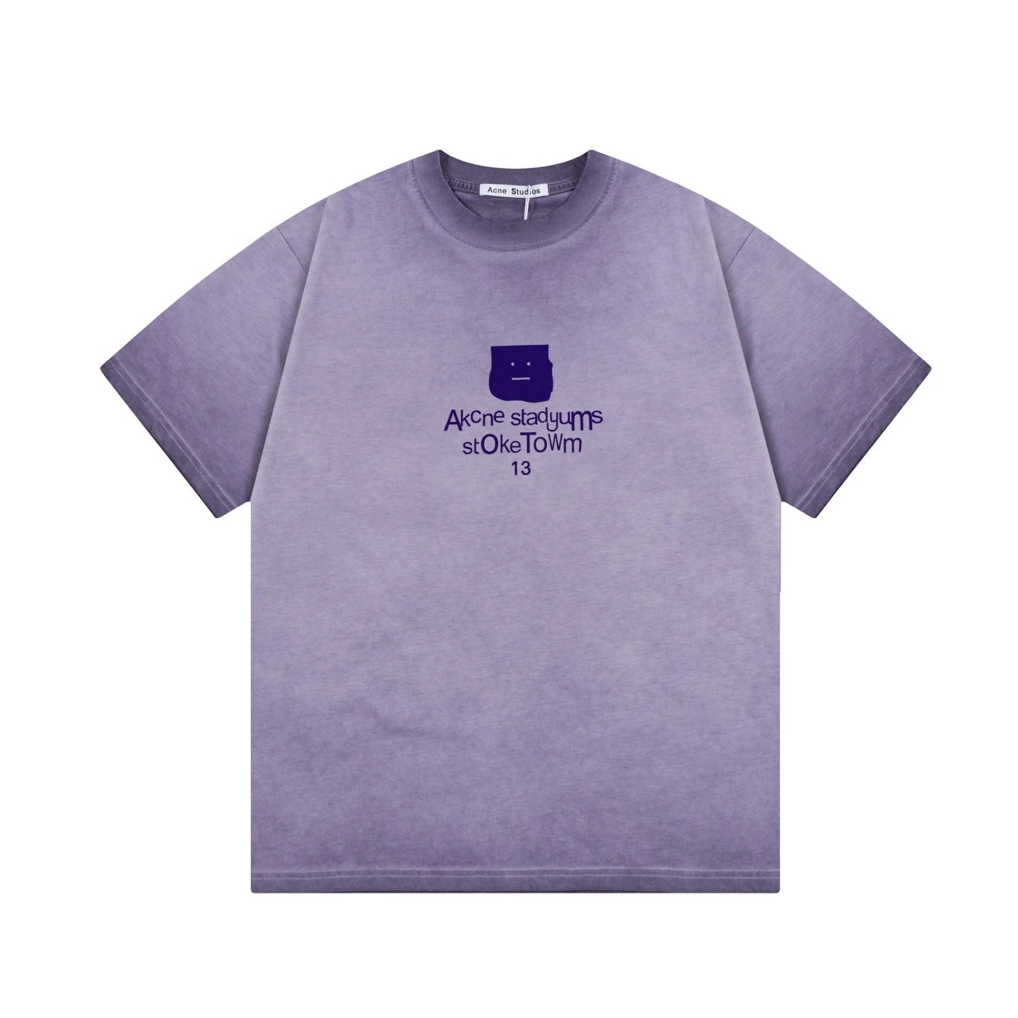 Acne Studios Distressed Pure Cotton Short Sleeve T-Shirt