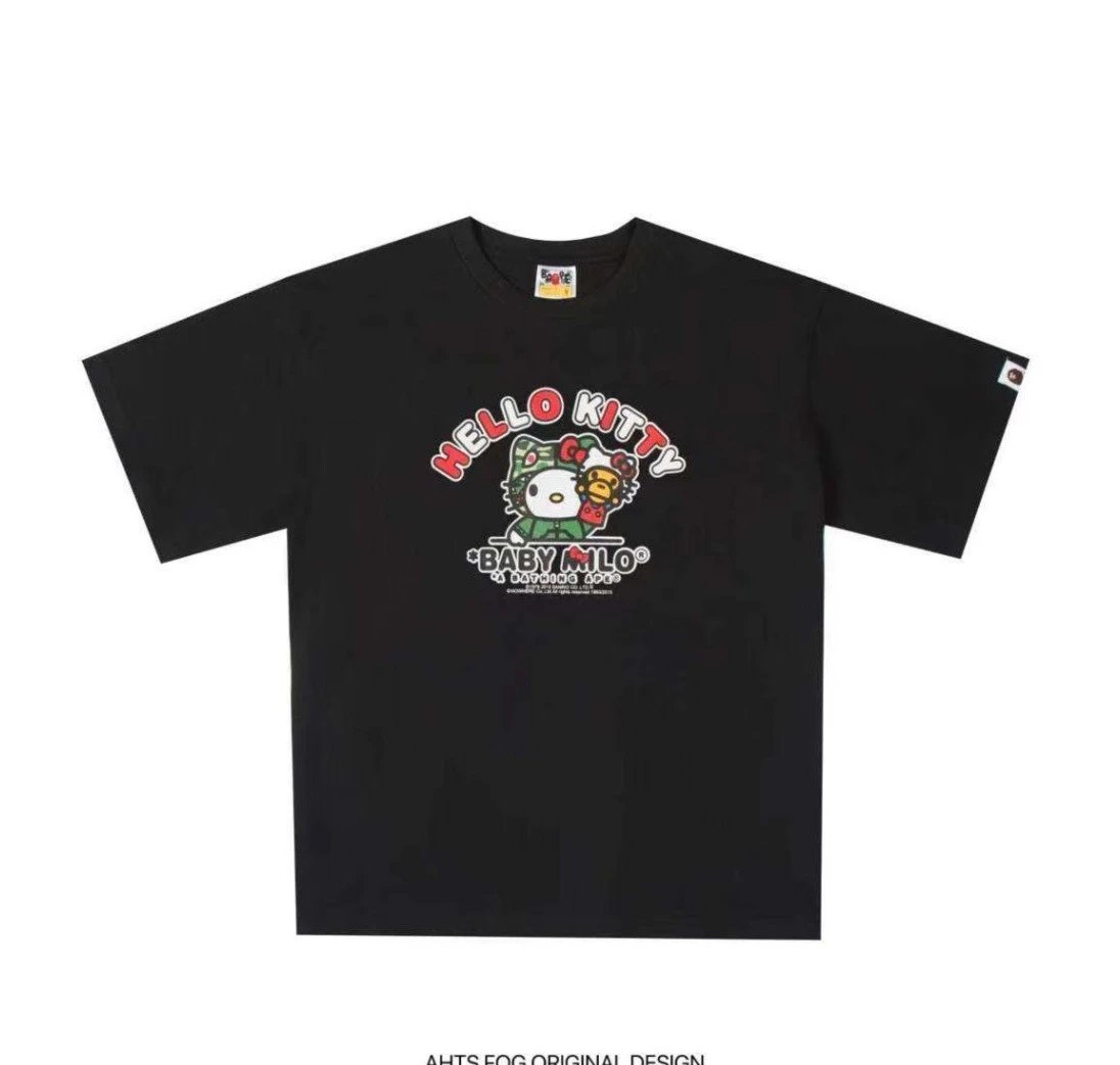 A Bathing Ape Hello Kitty Baby Milo Black Graphic T-Shirt