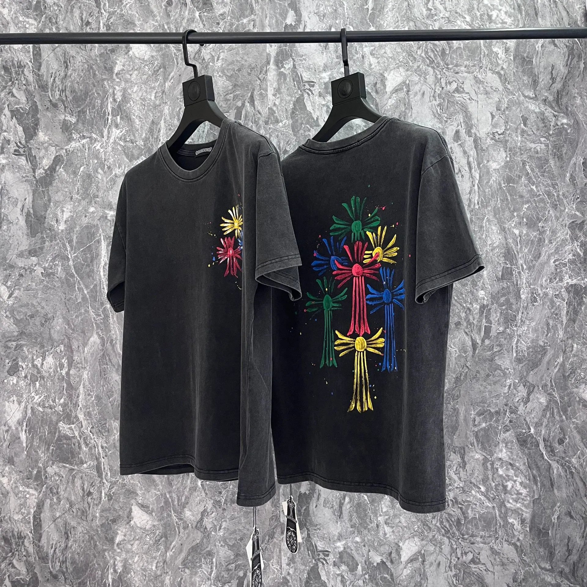 Chrome Hearts White Graphic Print Oversized T-Shirt
