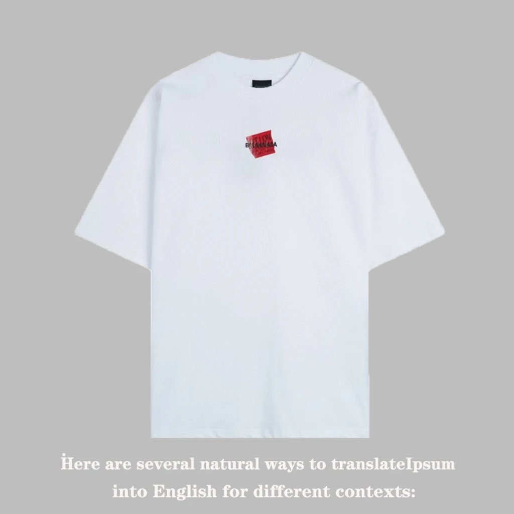 Grey Oversized T-Shirt with Red Patch Logo Casual
