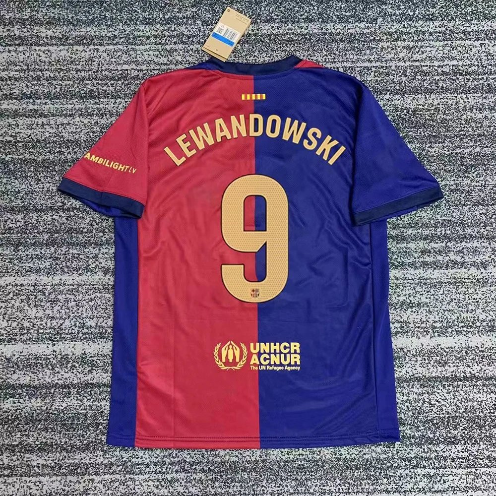 FC Barcelona Lamine Yamal 19 Red Blue Football Jersey