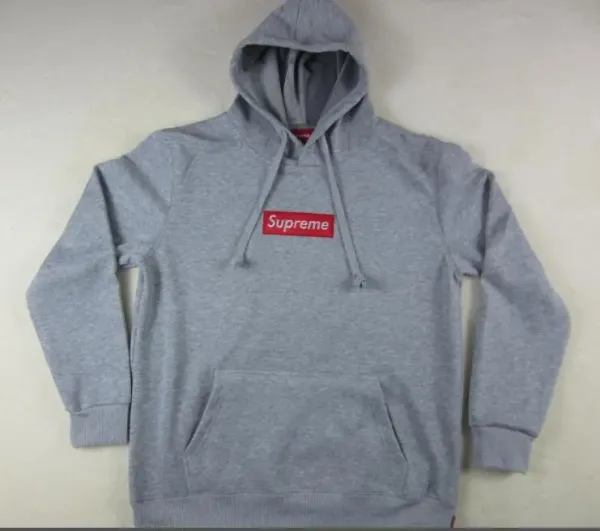 Supreme Box Logo Hoodie Heather Gray - 1