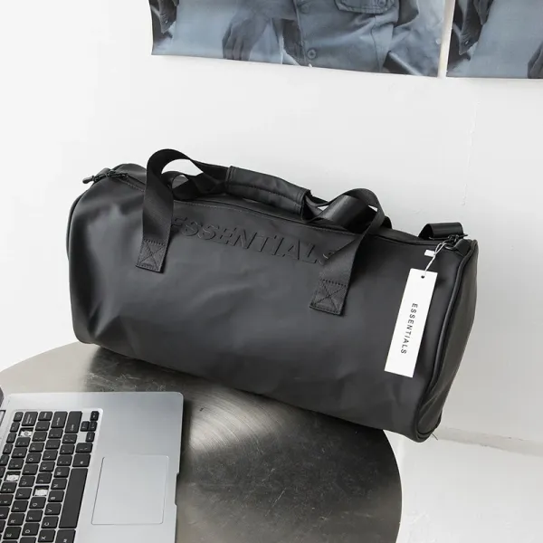 Essentials Duffle Bag Beige Dry-Wet Separation Gym Bag - 4