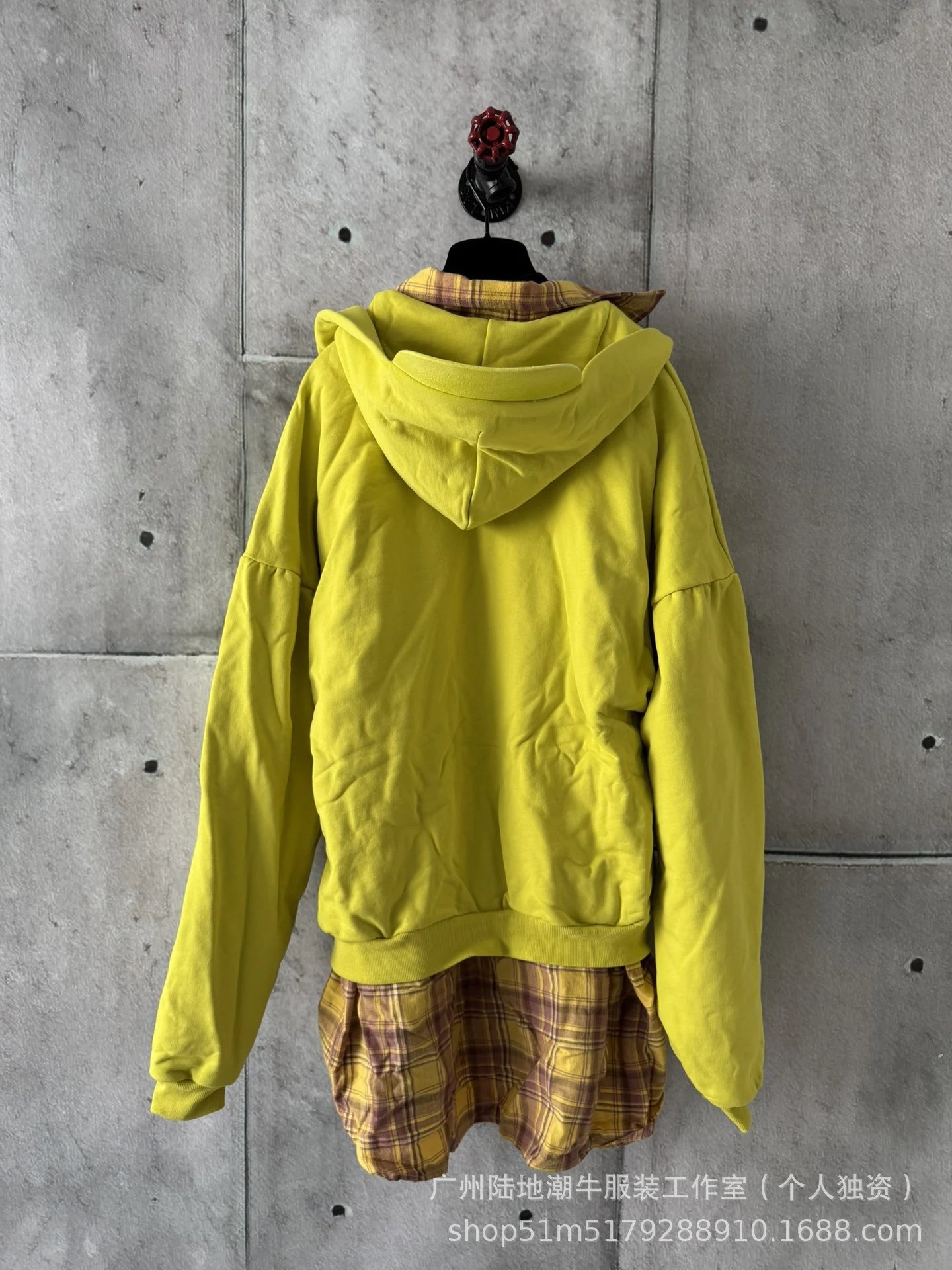Balenciaga Hooded Zip-Up Black Oversized Sweatshirt