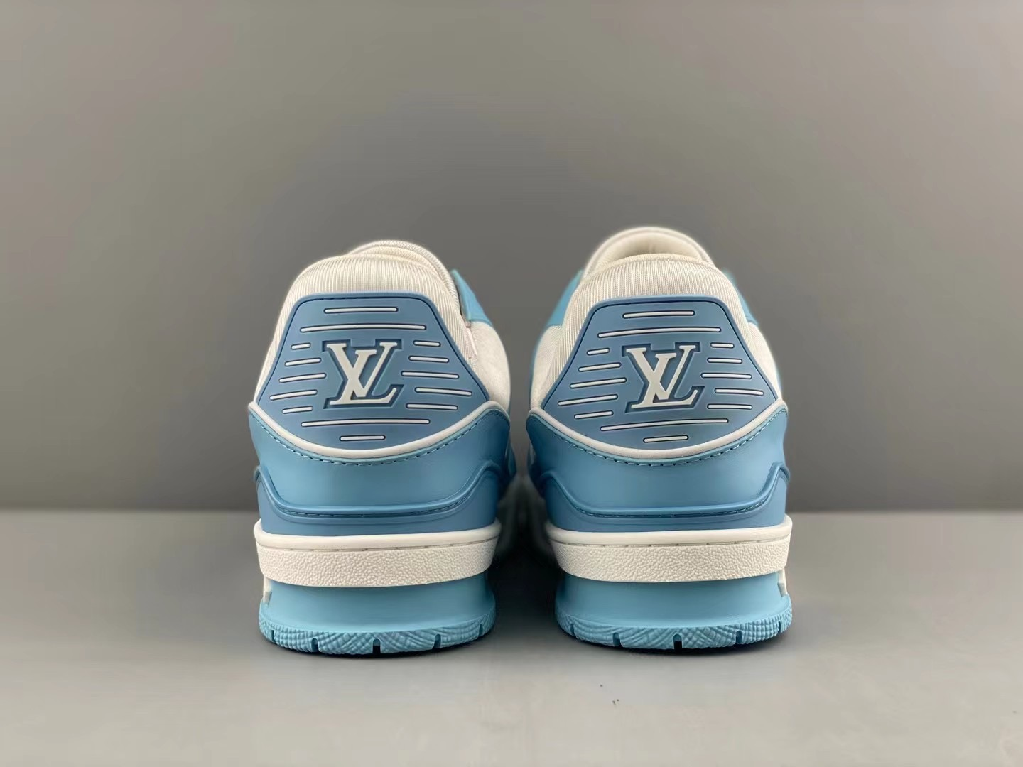 Louis Vuitton Trainer Light Blue White Monogram Sneakers