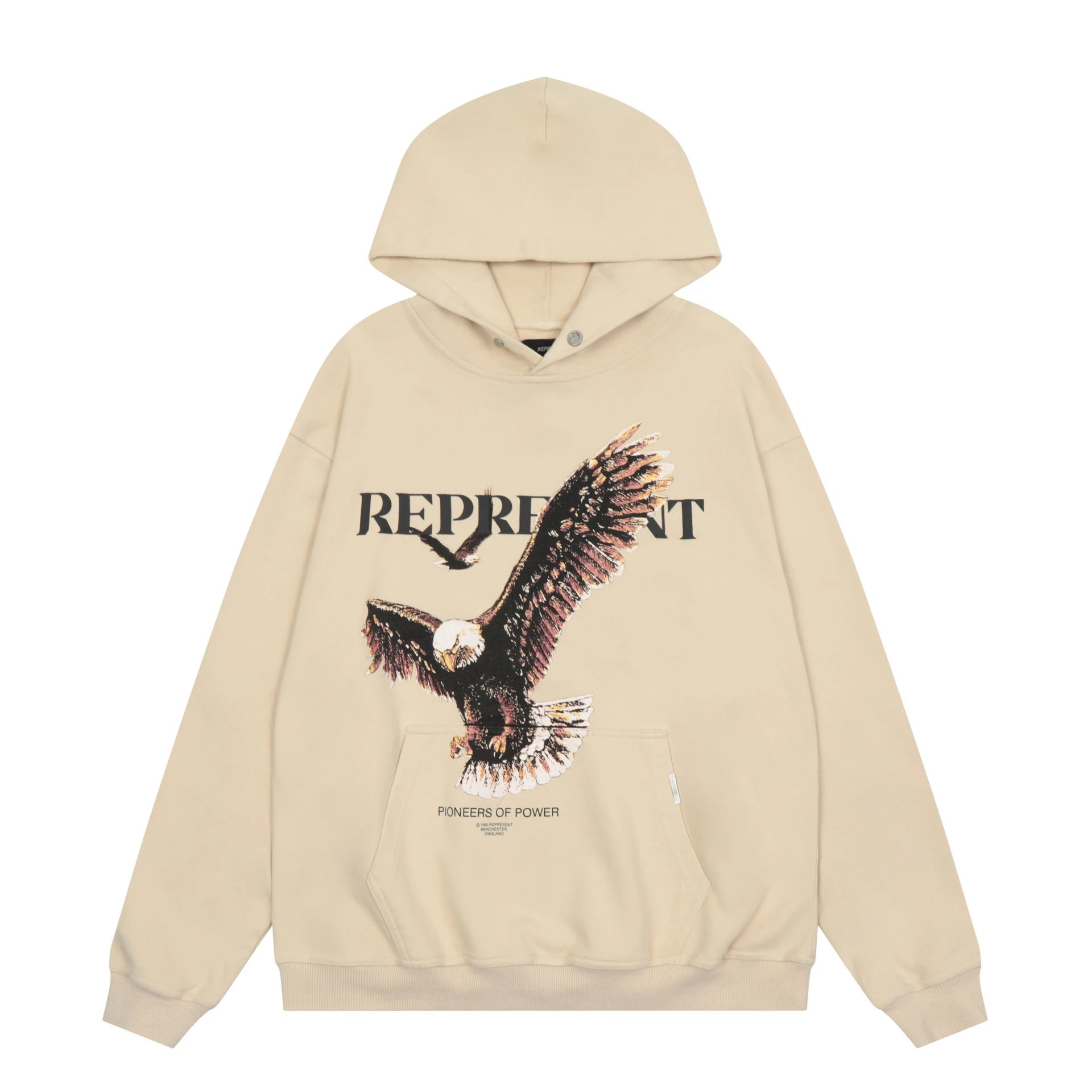 Represent Horizons Black Graphic Hooded Sweatshirt