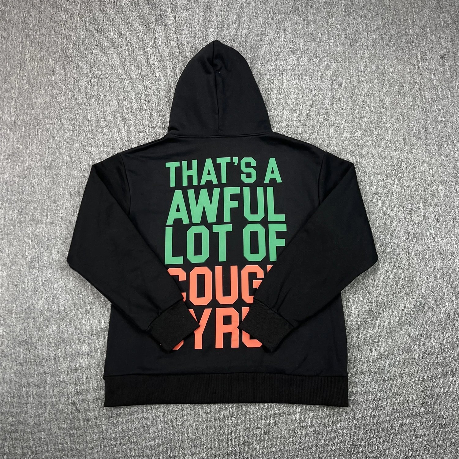 Black Hoodie That's A Awful Lot Of Cough Syrup Graphic Streetwear