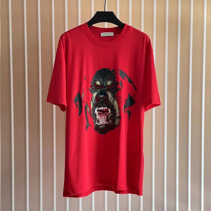 Black Shark Print Oversized Graphic T-Shirt