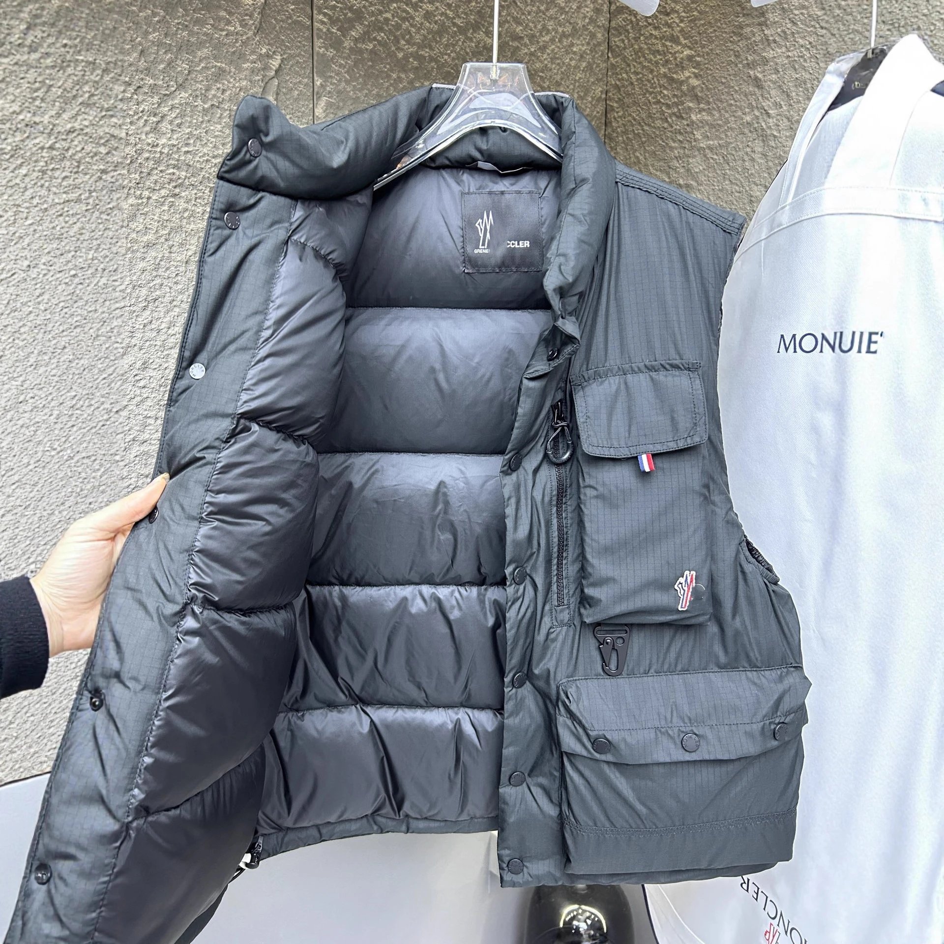 Moncler Genius Puffer Vest Charcoal Tactical Style
