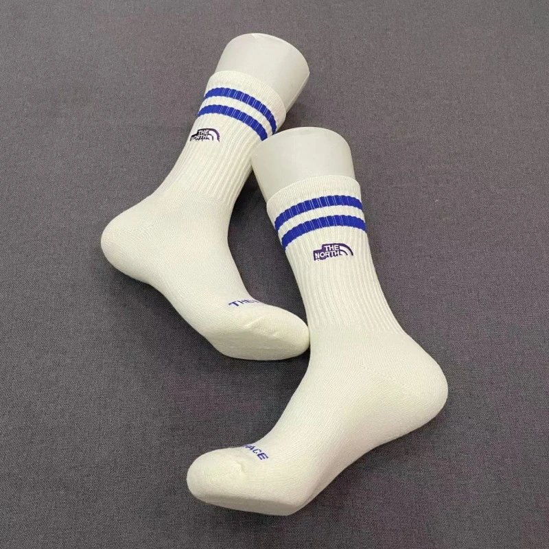 The North Face Crew Socks White Black Blue Red Green Gray Casual
