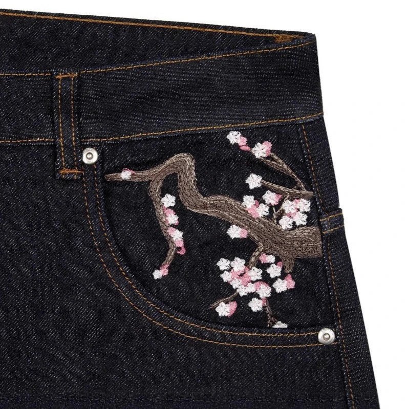 Retro Plum Blossom Embroidery Straight Pants photo 7