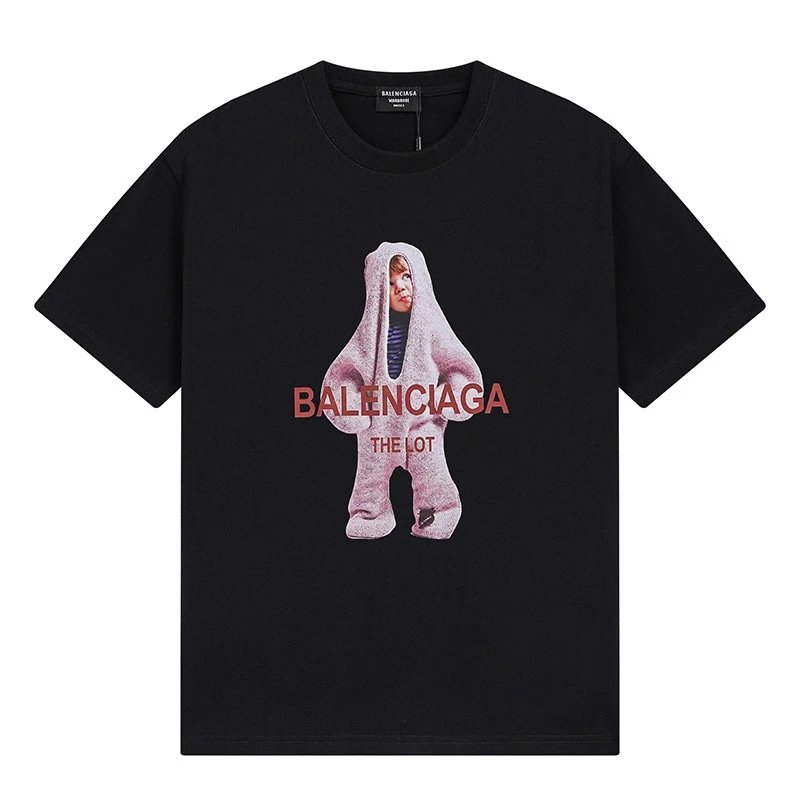 Balenciaga Heart Print White Graphic T-Shirt