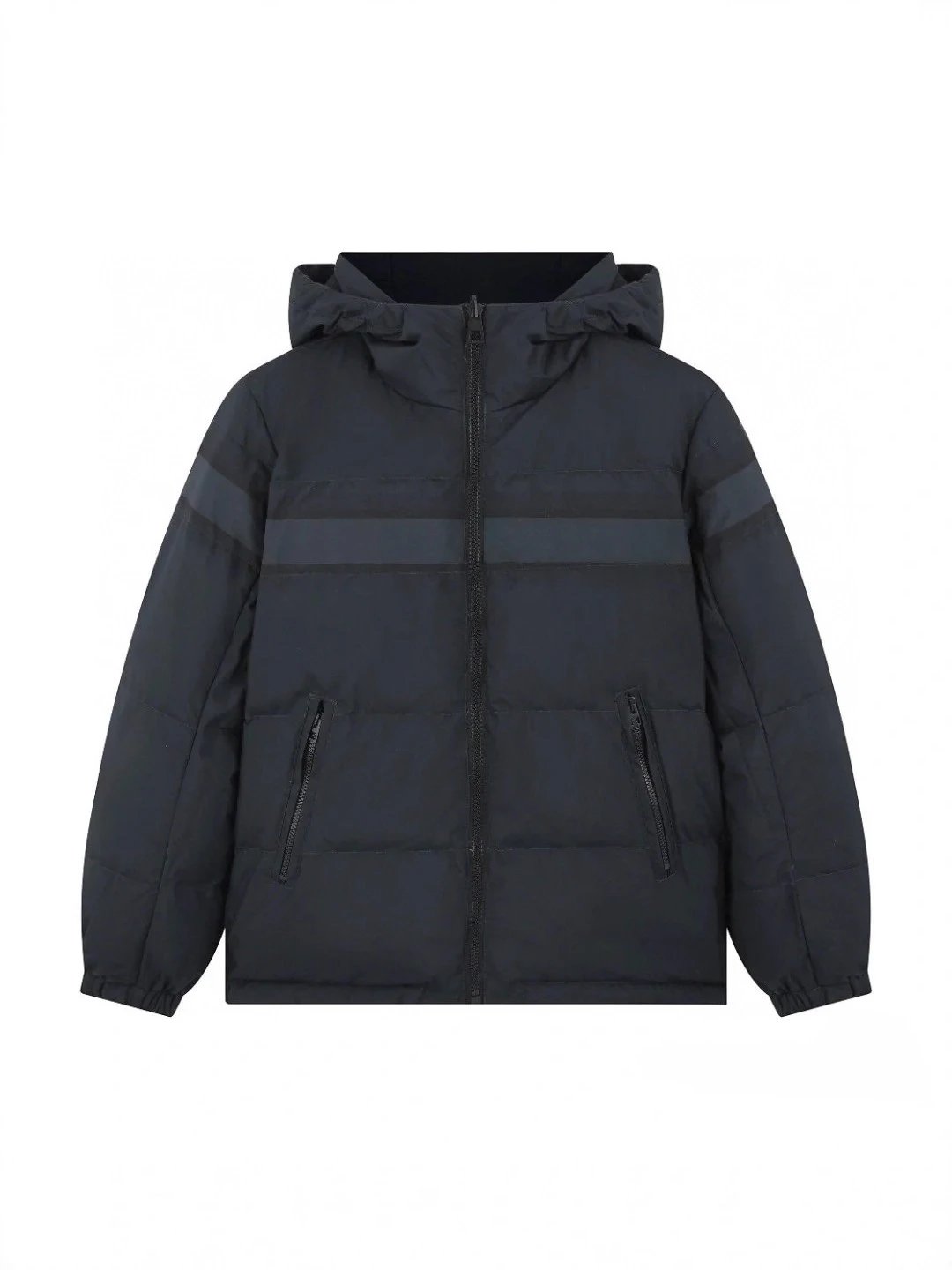 Dior Oblique Navy Blue Monogram Hooded Puffer Jacket