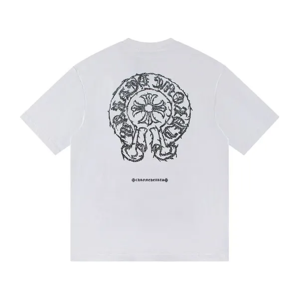 Chrome Hearts Cross Logo Distressed Print Black T-Shirt - 8