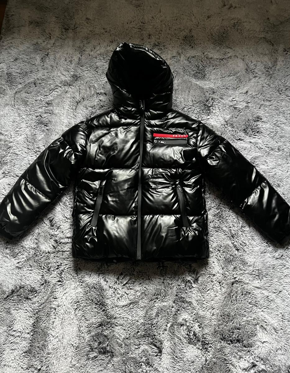 Prada Men's Linea Rossa Hooded Down Jacket