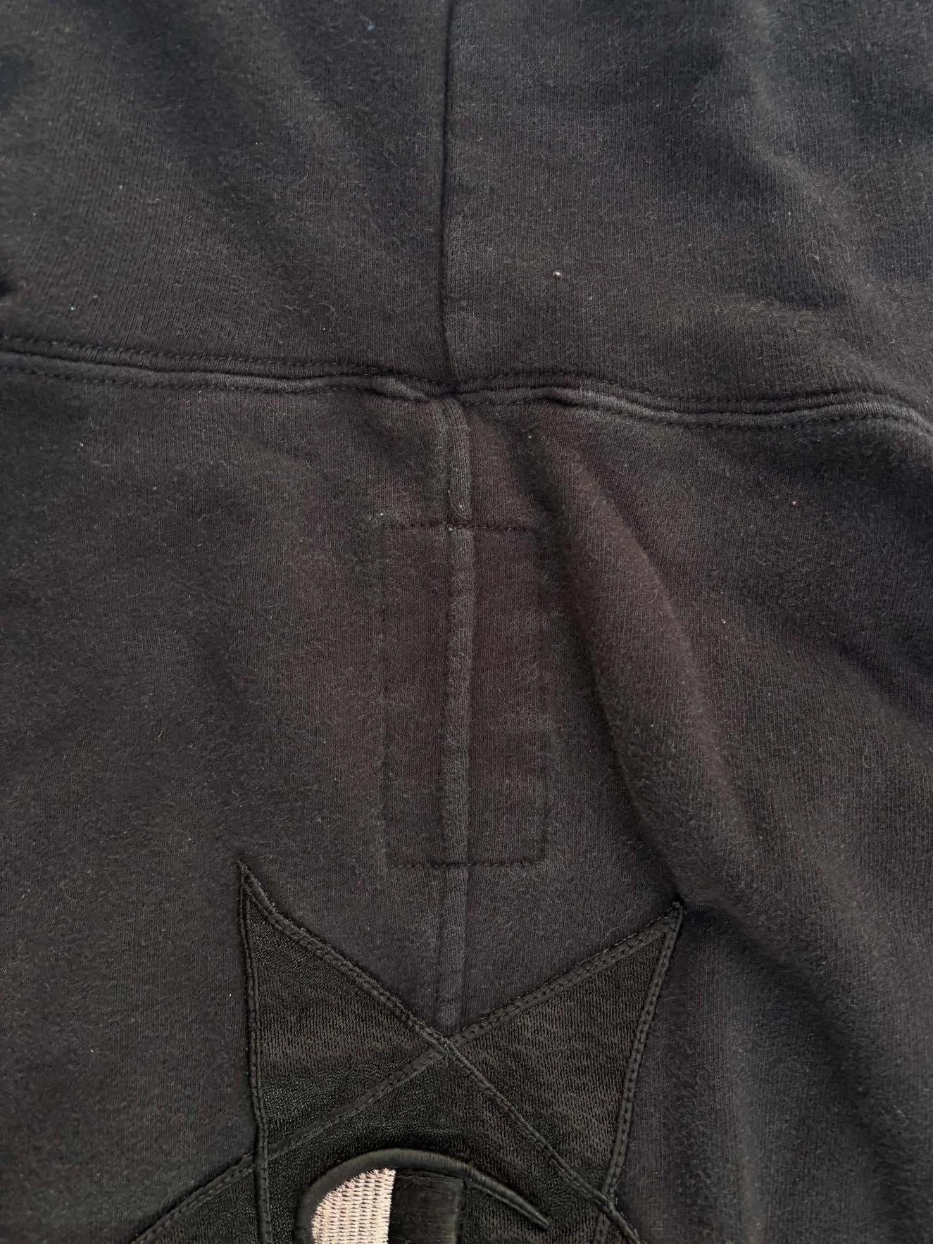 Black Cotton Hooded Sweatshirt Black Minimalist Pullover