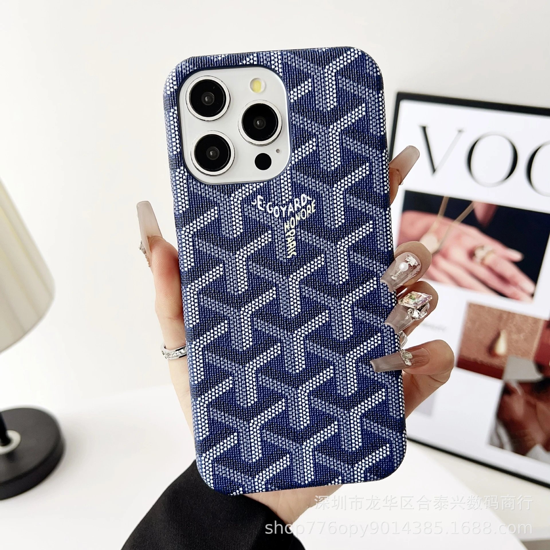 Egoyard Honore Paris Purple Black Monogram Phone Case