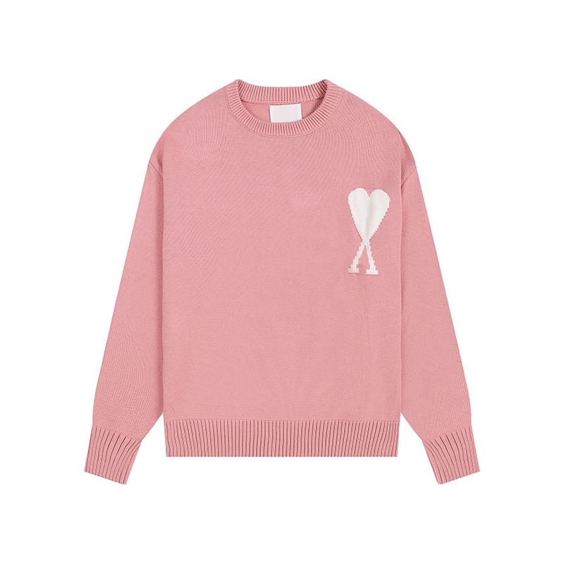 Ami Paris Heart Embroidered Mint Green Crewneck Sweater