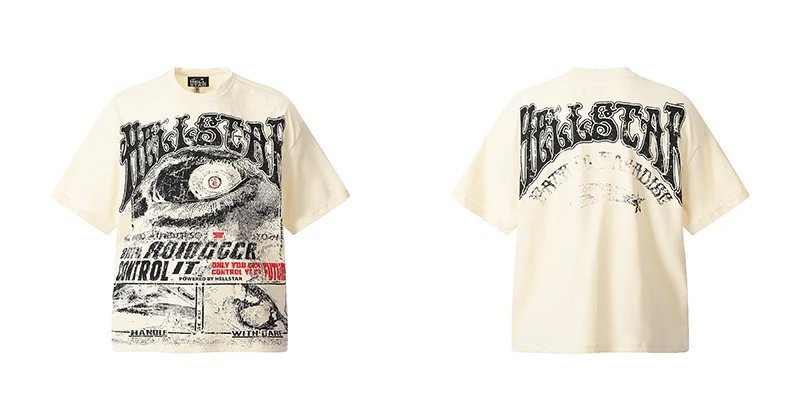 Hell Star Black Graphic Oversized T-Shirt