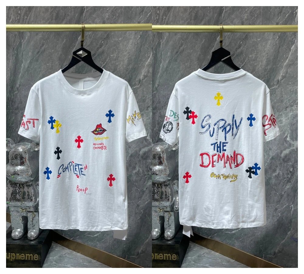 Chrome Hearts Black Graphic Print Crew Neck T-Shirt