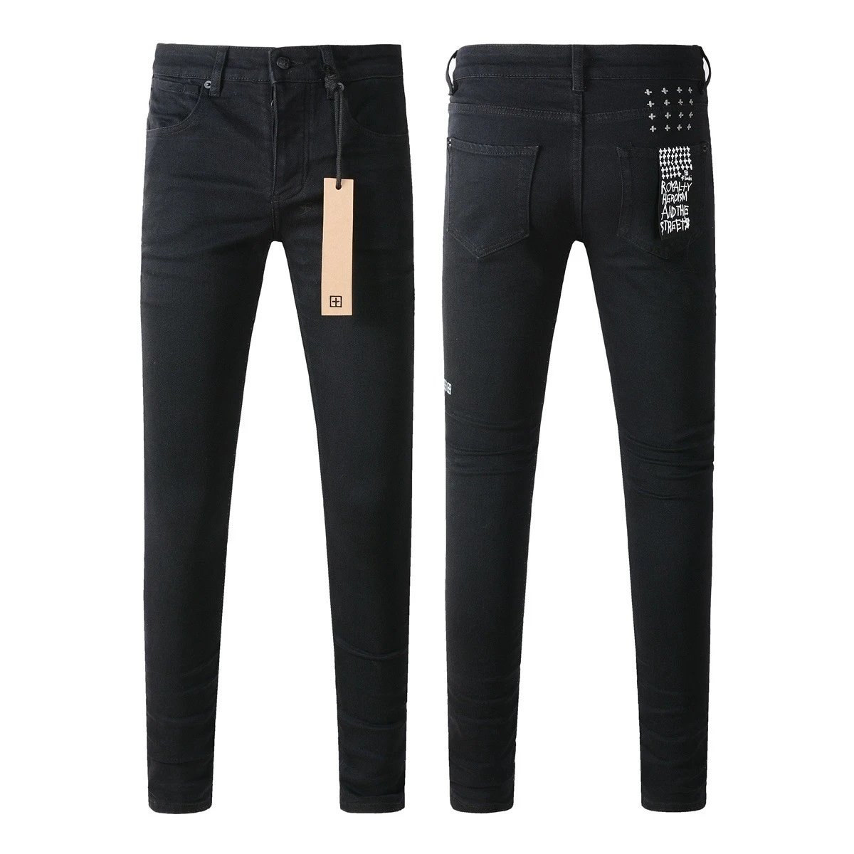 Distressed Light Blue Slim Fit Denim Jeans