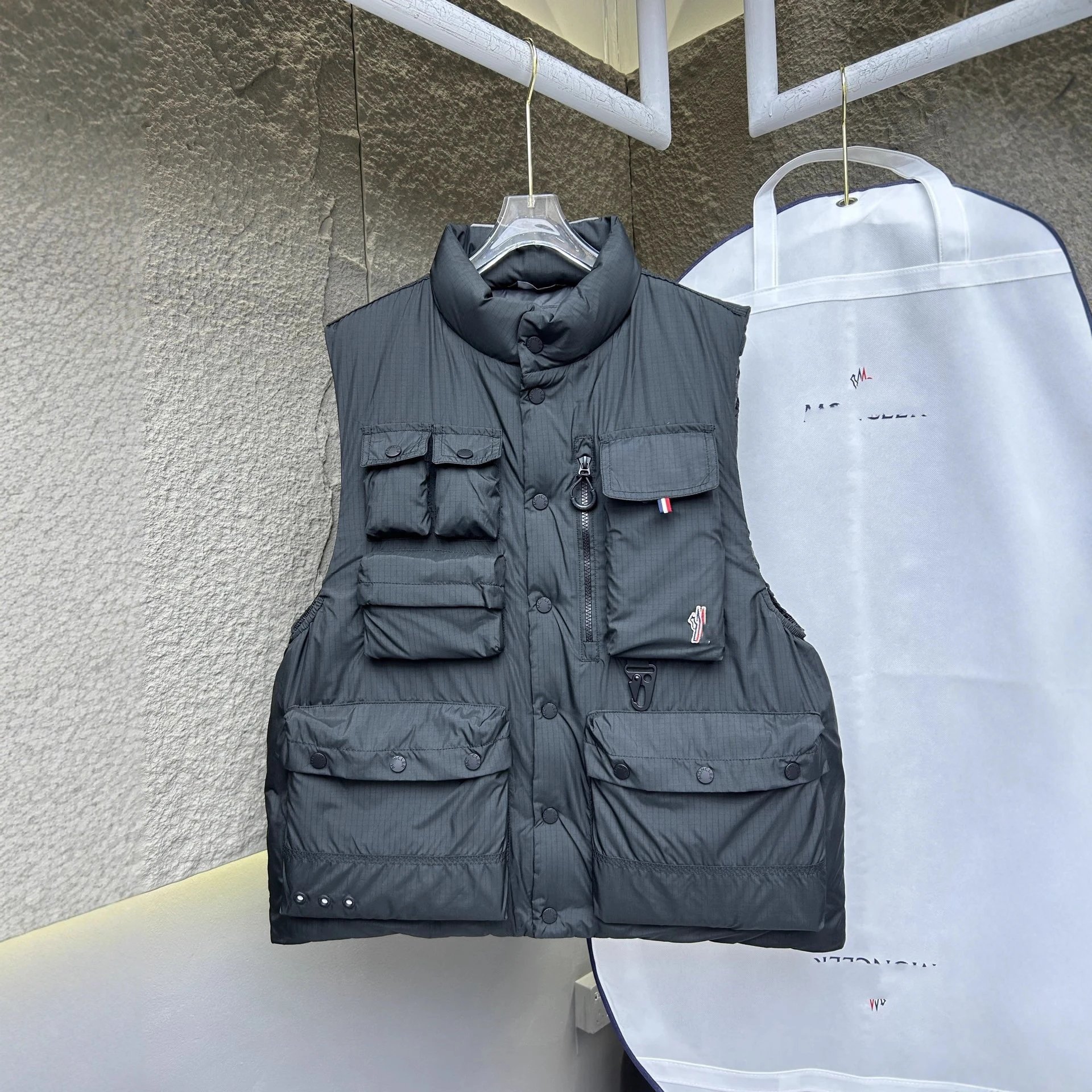 Moncler Multi-Pocket Stand Collar Down Vest
