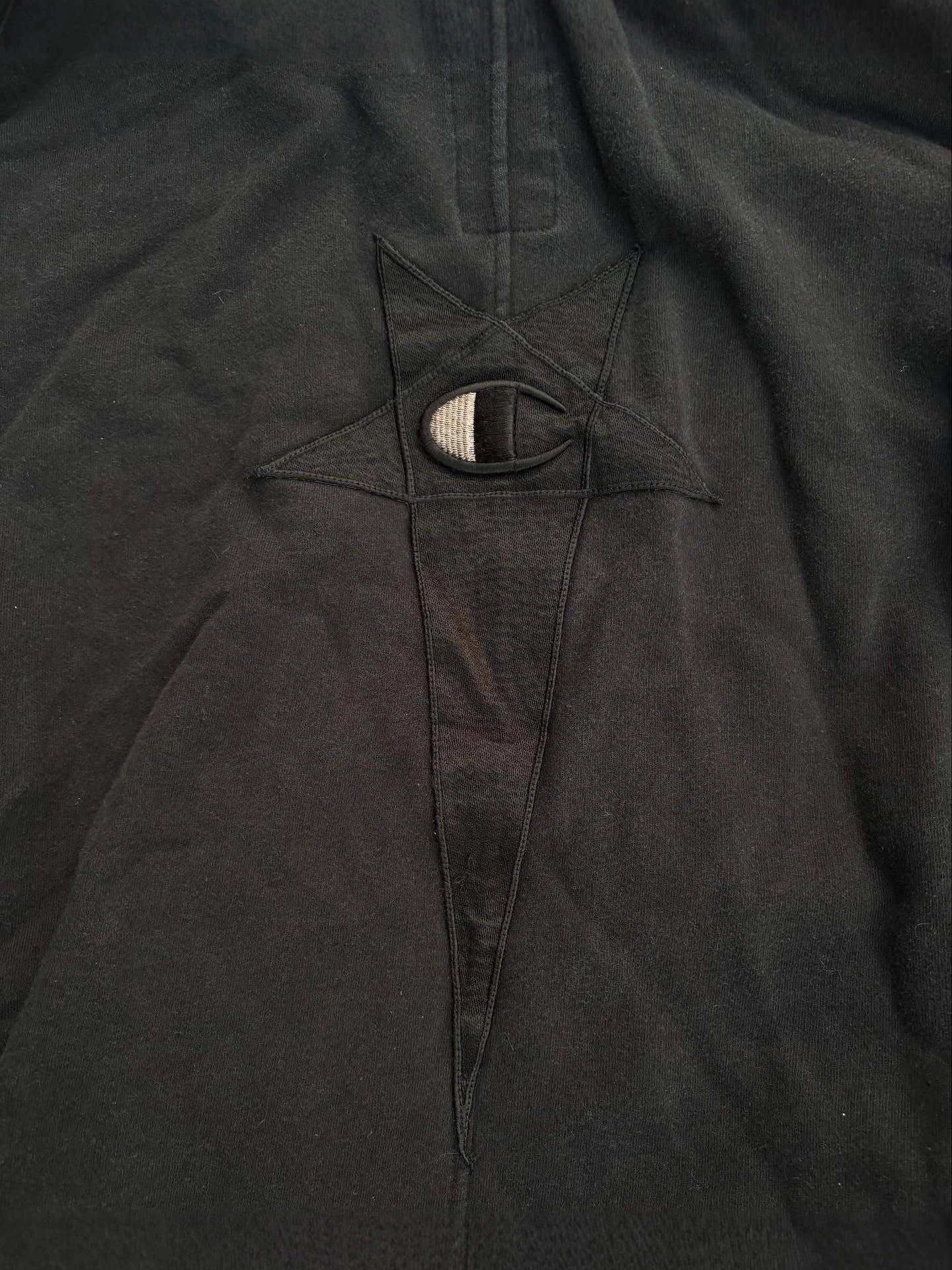 Black Cotton Hooded Sweatshirt Black Minimalist Pullover