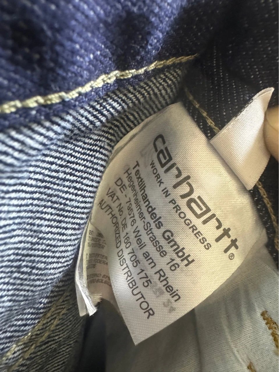 Carhartt Straight Fit Indigo Denim Jeans